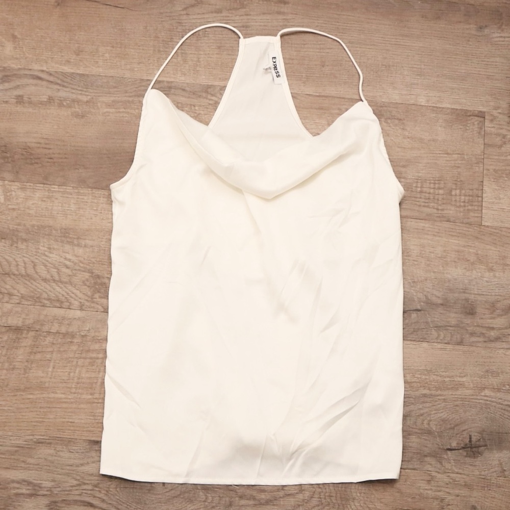 express satin cowl neck cami